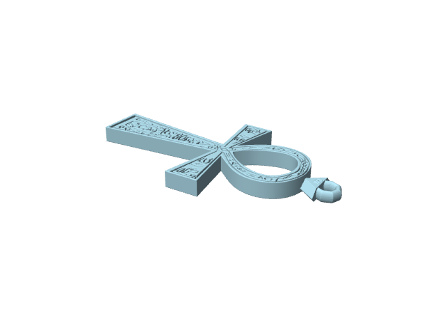 Ciondolo Croce Ankh con decori