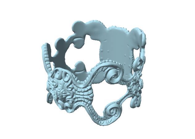 Anello con teschio ornato