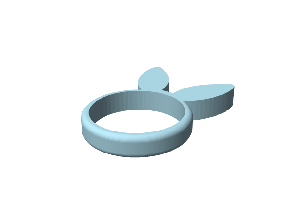 Anello con orecchie da coniglio