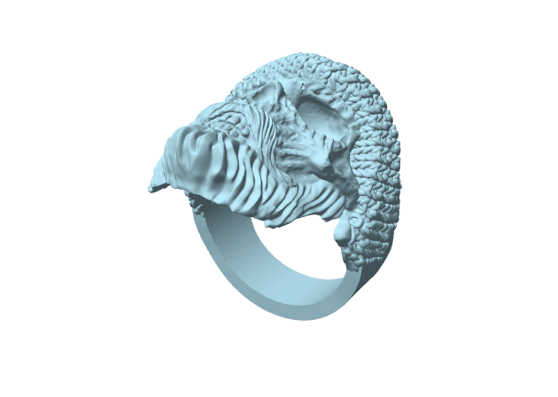 Anello con teschio decorativo