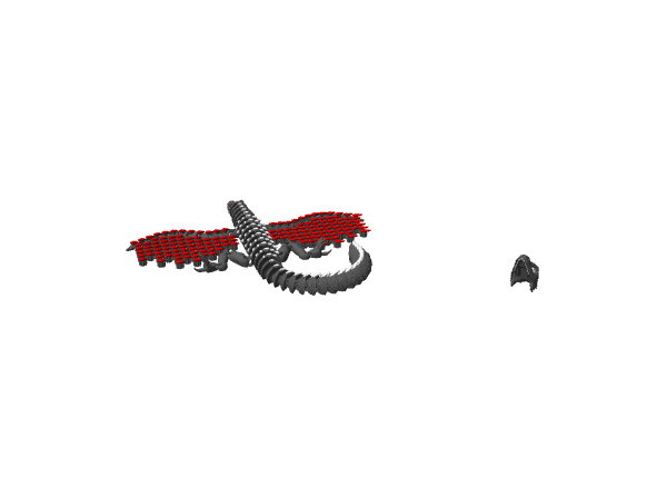 Drago flessibile Drogon, modello articolato da assemblare