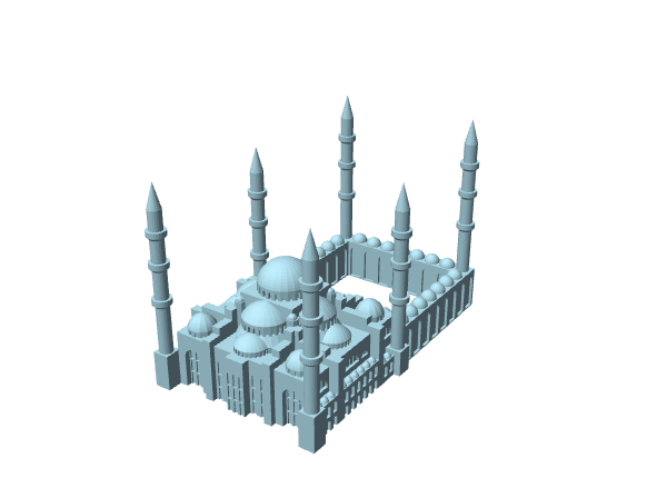 Moschea Sultanahmet, modello architettonico in miniatura