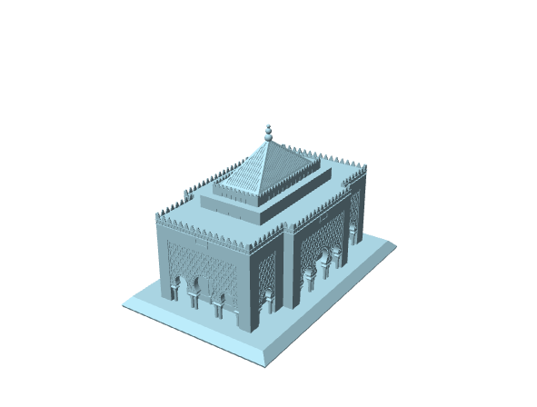 Mausoleo di Mohammed V, Rabat, modello architettonico