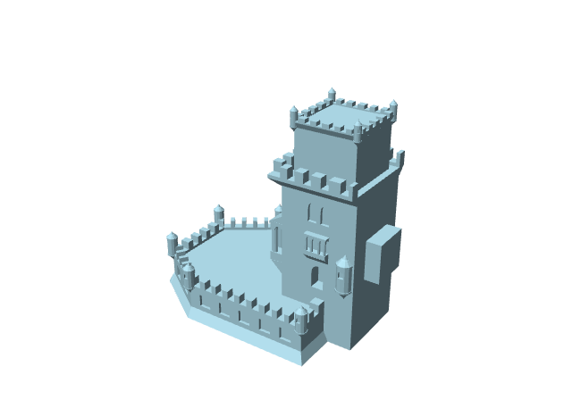 Torre di Belém, modello architettonico in miniatura