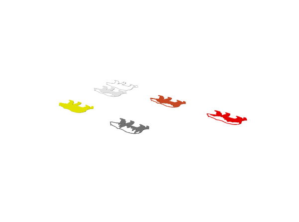 Orso, sagoma decorativa multicolore