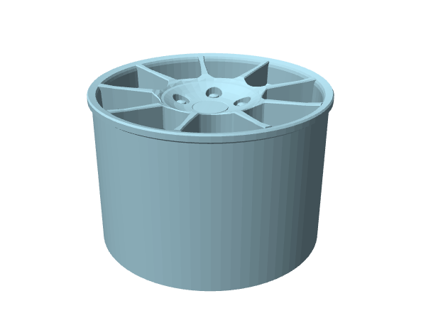 Cerchione a 9 razze per modellismo