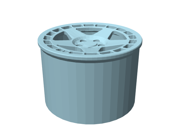 Cerchione F52 monoblocco Turbo Mac, modello in scala