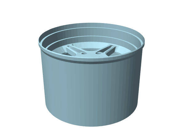 Cerchione RAC RS2, modello in scala
