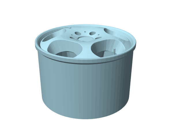Cerchione monoblocco per modellismo, modello in scala