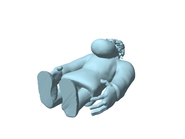 Figura di uomo seduto a terra