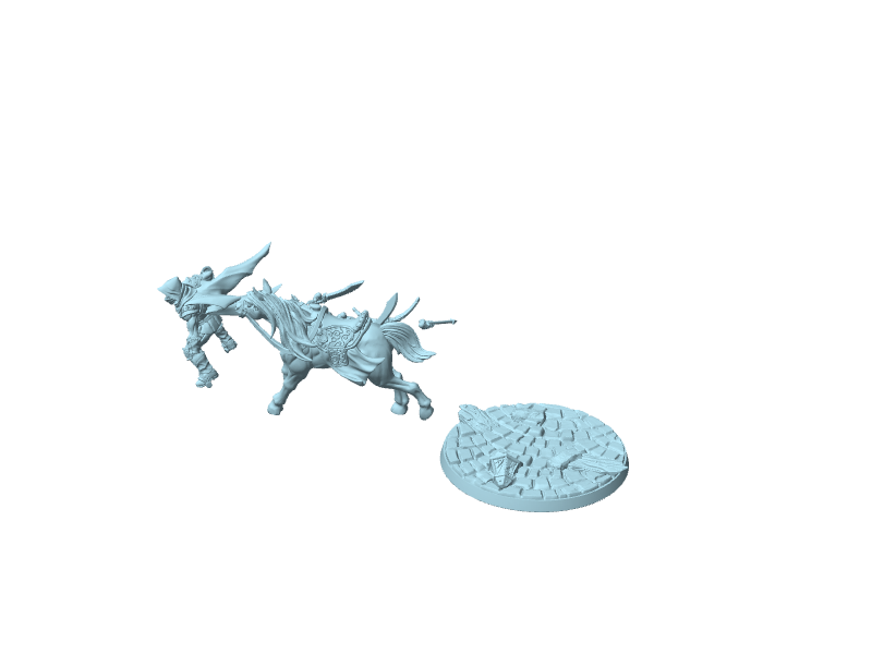 Cavaliere della Gilda dei Ladri a cavallo, miniatura da assemblare