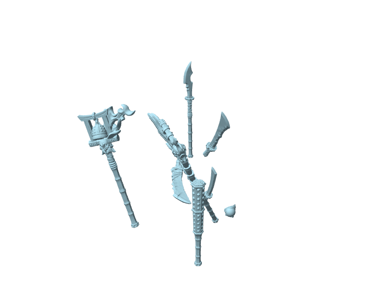 Oni Clan, set di armi e accessori per miniature