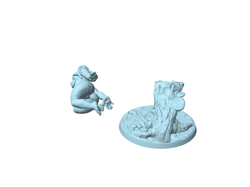Grozna, Orchessa Ogre, miniatura con basetta