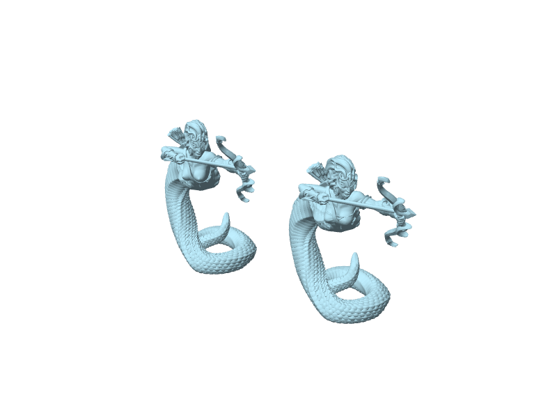 Amazzone Arciera Serpente, miniatura fantasy