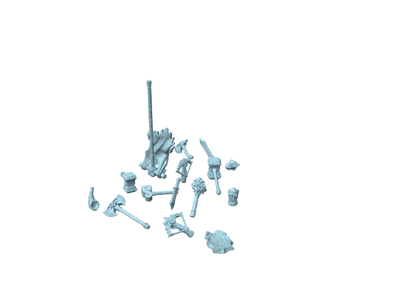Dwarven Defenders, set di armi e accessori per miniature